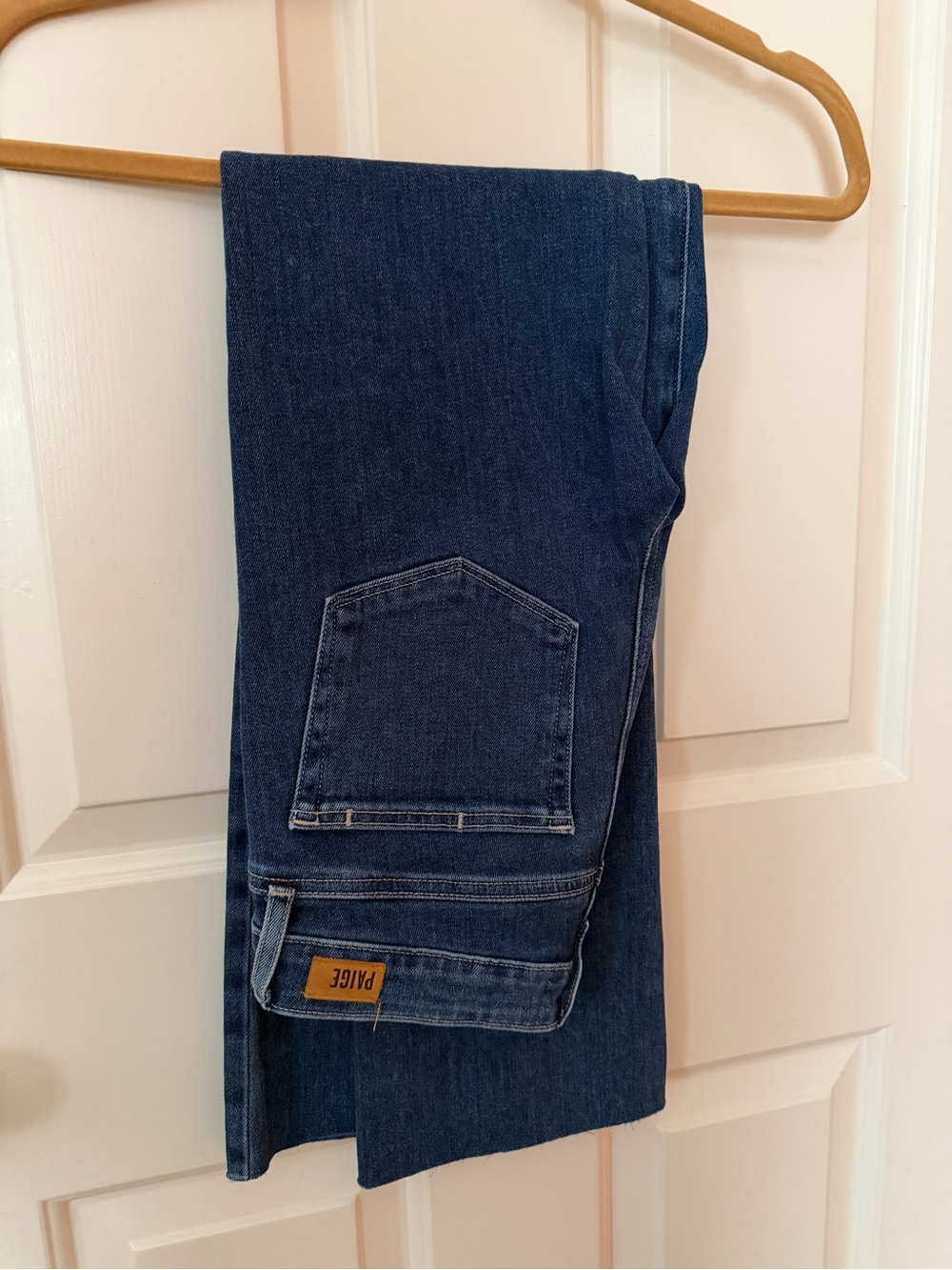 PAIGE Blue Denim Jeans with Contrast Stitching 26